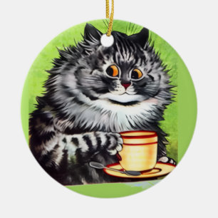 Louis Wain Zwei Katzen Keramik Ornament