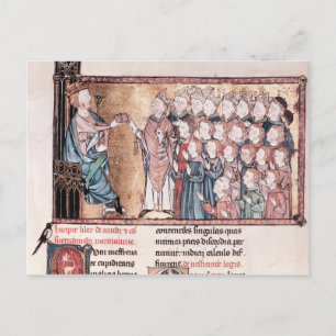 Louis X Stubborn übergibt die Charta an Postkarte