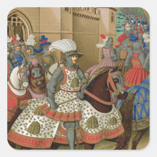 Louis XII (1462-1515) Alexandria auf 24 verlassend Quadratischer Aufkleber