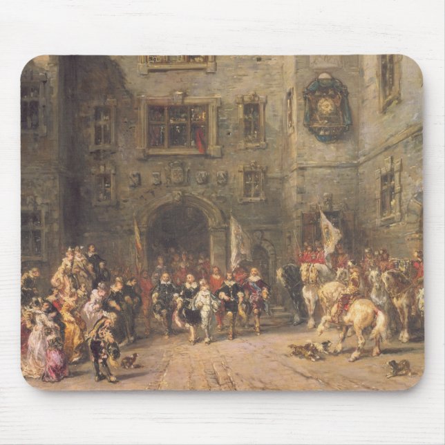 Louis XIII am Chateau von Blois, 1874 (Öl auf c Mousepad (Vorne)
