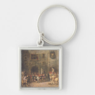 Louis XIII am Chateau von Blois, 1874 (Öl auf c Schlüsselanhänger