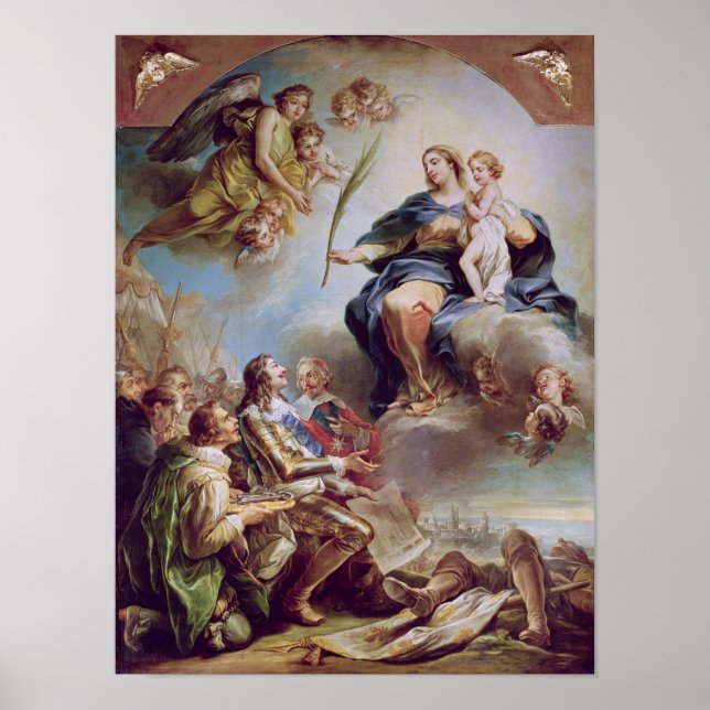 Louis XIII widmet der Kirche Poster (Vorne)