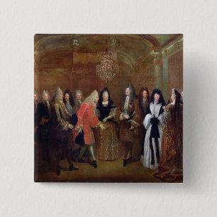 Louis XIV begrüßt den Wähler von Sachsen Button