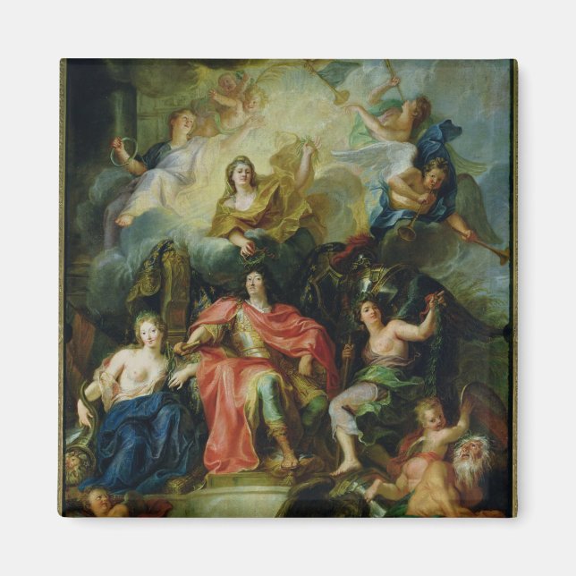 Louis XIV gekrönt von Glory, c.1686 Magnet (Vorne)