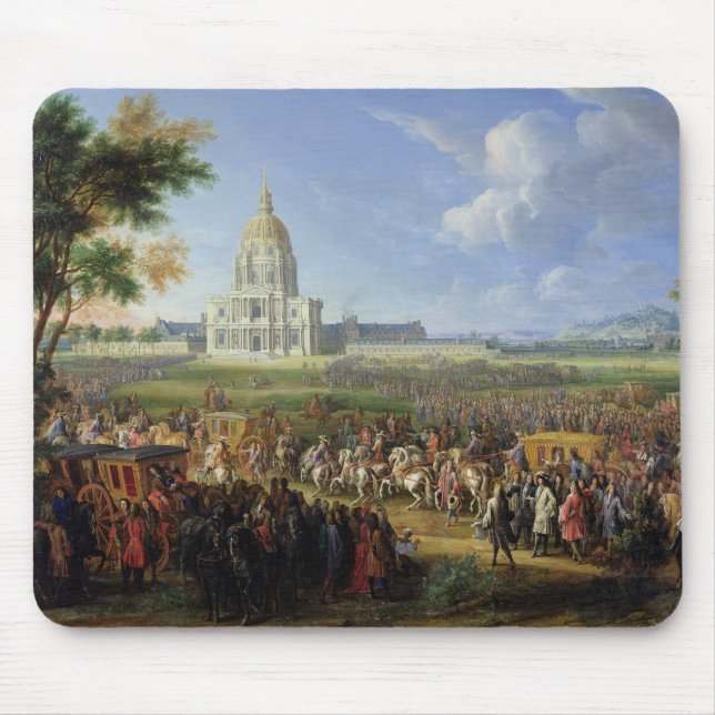 Louis XIV sein Gefolge, das Les Invalides besucht Mousepad (Vorne)
