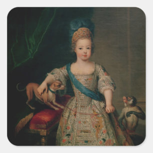 Louis XV als Kind, 1714 Quadratischer Aufkleber