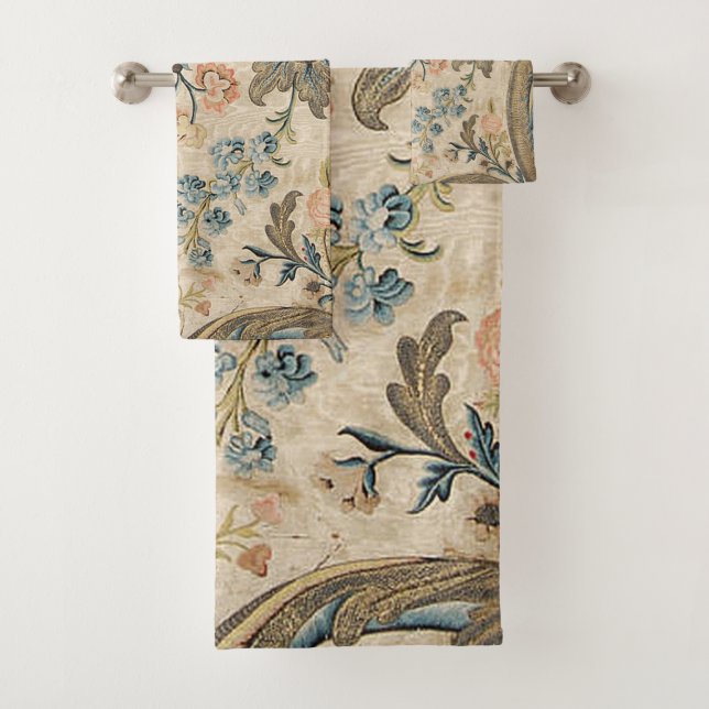 Louis XV Floral Imprimer Élégantes Serviettes de b (En situation)