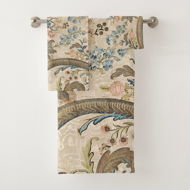 Louis XV Floral Print Elegant Badetücher Badhandtuch Set (Insitu)
