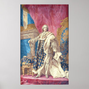 Louis XV in den Krönungs-Roben Poster