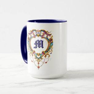 Louis XV Kartusche Name & Monogramm Tasse