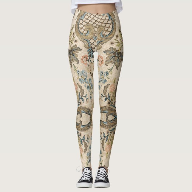 Louis XV Leggings floraux (Devant)