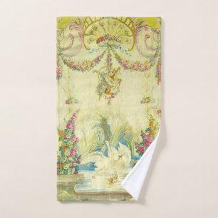 Louis XV Les Cygnes blances White Swans Badhandtuch Set