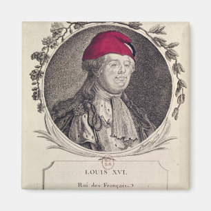 Louis XVI eine phrygian Mütze tragend Magnet