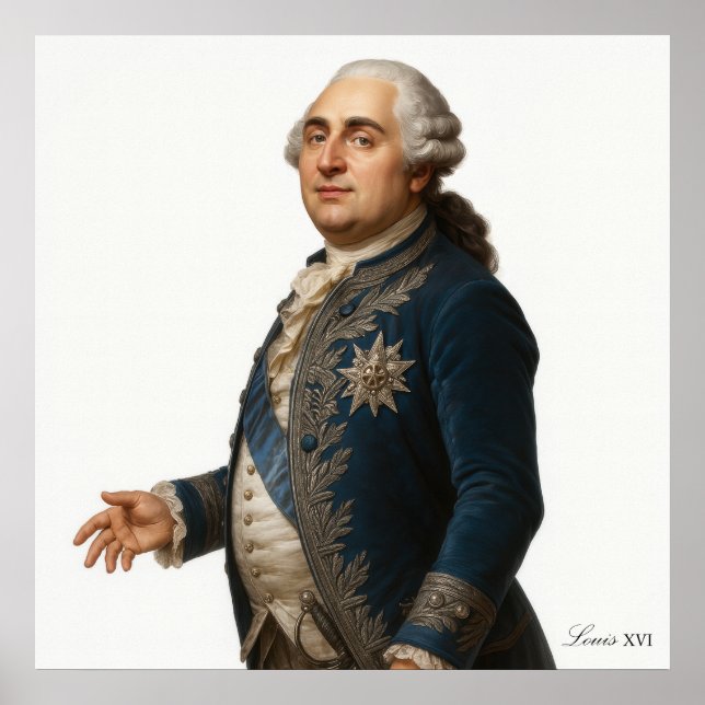 Louis XVI - French Revolution Archival Art Print Poster (Vorne)