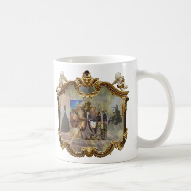 Louis XVI & Marie Antoinette SPARKLE Mirror-Kaffee Kaffeetasse (Rechts)