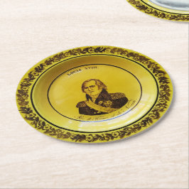 Louis XVIII Runder Pappuntersetzer