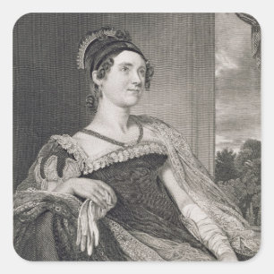 Louisa Catherine Adams (1775-1852) graviert durch Quadratischer Aufkleber