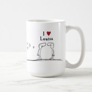 Louisa "ich Liebe Louisa" "ich Herz Louisa " Kaffeetasse