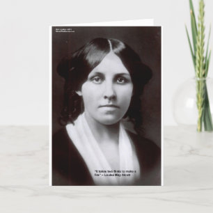 Louisa May Alcott 2 Flints Liebe Angebotskarten & Karte