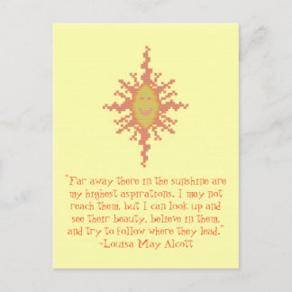 Louisa May Alcott Aspiration Zitat Postkarte