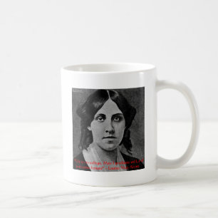 Louisa May Alcott "Das Leben ist meine Uni" Zitat  Kaffeetasse