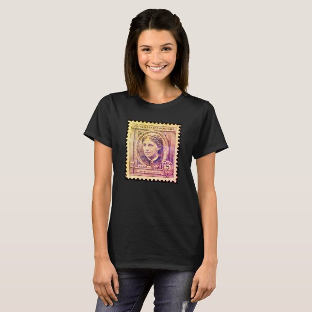 Louisa May Alcott Gedenkfeier Briefmarke, 1940 T-S T-Shirt (Vorne ganz)