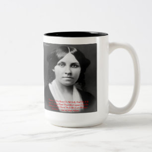 Louisa May Alcott "Geld Übel" Weisheitszitat Gesch Zweifarbige Tasse