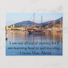 Louisa May Alcott inspiirational QUOTE Postkarte