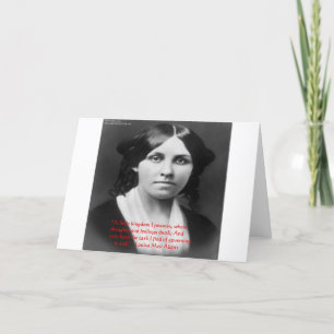 Louisa May Alcott "Kleines Königreich" Zitat Grüße Karte