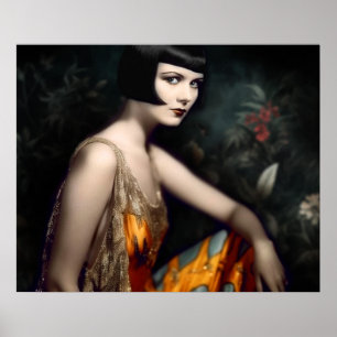 Louise Brooks in Miami der 1920er Jahre Poster