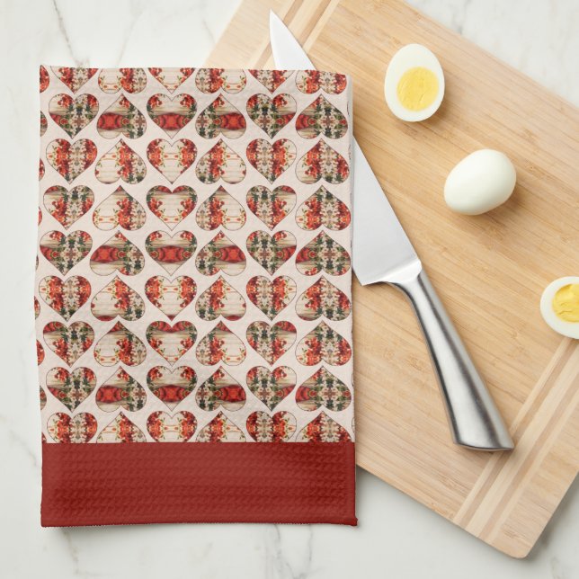 Louise Hearts Geschirrtuch (Viertel Falte)