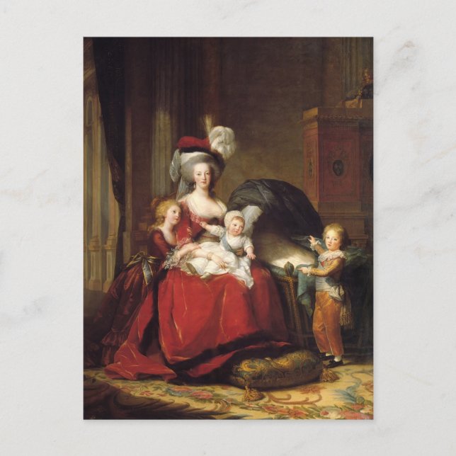 Louise Le Brun- Marie Antoinette und ihre Kinder Postkarte (Vorderseite)