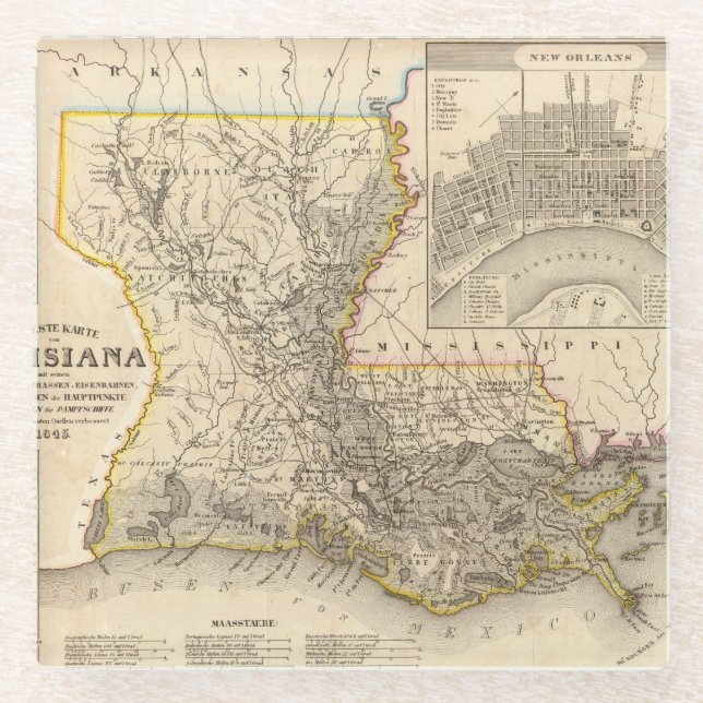 Louisiana 4 glasuntersetzer (Vorderseite)