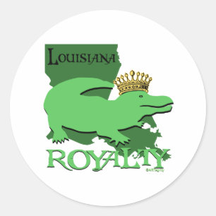 Louisiana-Abgabe (grüner Alligator) Runder Aufkleber