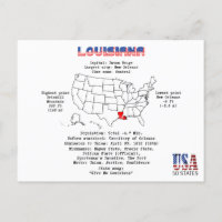 Louisiana American Staat auf der Karte und nützlic