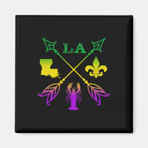 Louisiana Arrow New Orleans Mardi Gras Magnet