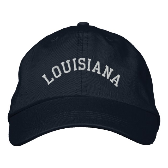 Louisiana bestickt Basic Cap Navy Blue Bestickte Kappe (Vorderseite)