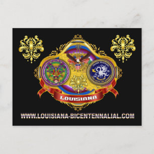 Louisiana Bicent. Mardi Gras BUILD-3 Postkarte