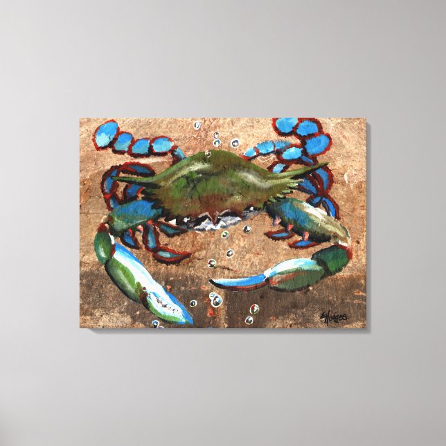 Louisiana Blue Crab Leinwanddruck (Vorderseite)