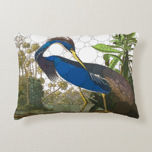 Louisiana Blue Heron von After John James Audubon Dekokissen (Vorderseite)