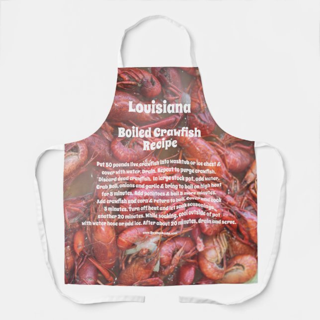 Louisiana Boiled Crawfish Recipe Schürze (Vorderseite)