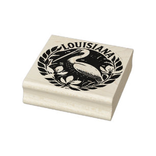 Louisiana Brown pelican Staat Bird Gummistempel