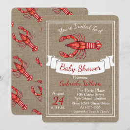 Louisiana Cajun Crawfish Babydusche Einladung