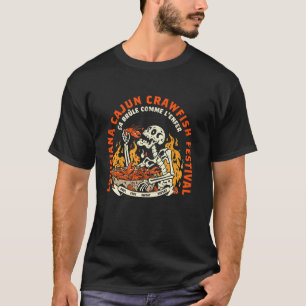 Louisiana Cajun Crawfish Kochen Festival Retro Ske T-Shirt