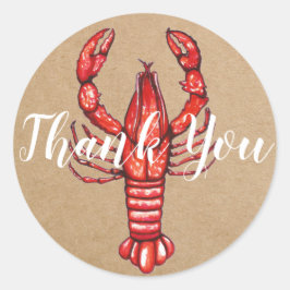 Louisiana Cajun Crawfish Vielen Dank Runder Aufkleber