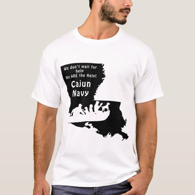 Louisiana Cajun Unterstützung der Marine T-Shirt (Vorderseite)