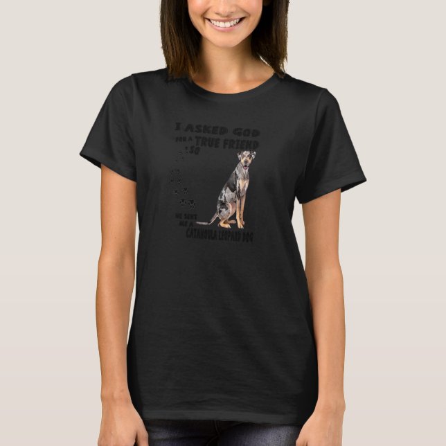 Louisiana Catahoula Leopard Quote Mama Vater Catah T-Shirt (Vorderseite)