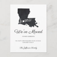 Louisiana Chalkboard Staat Karte Moving Postcard