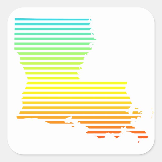 Louisiana chill fade quadratischer aufkleber (Vorderseite)