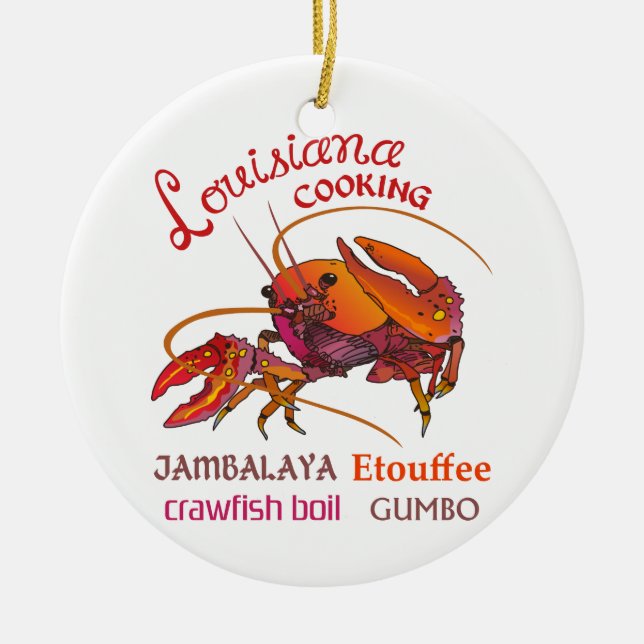 Louisiana Cooking Keramik Ornament (Vorne)